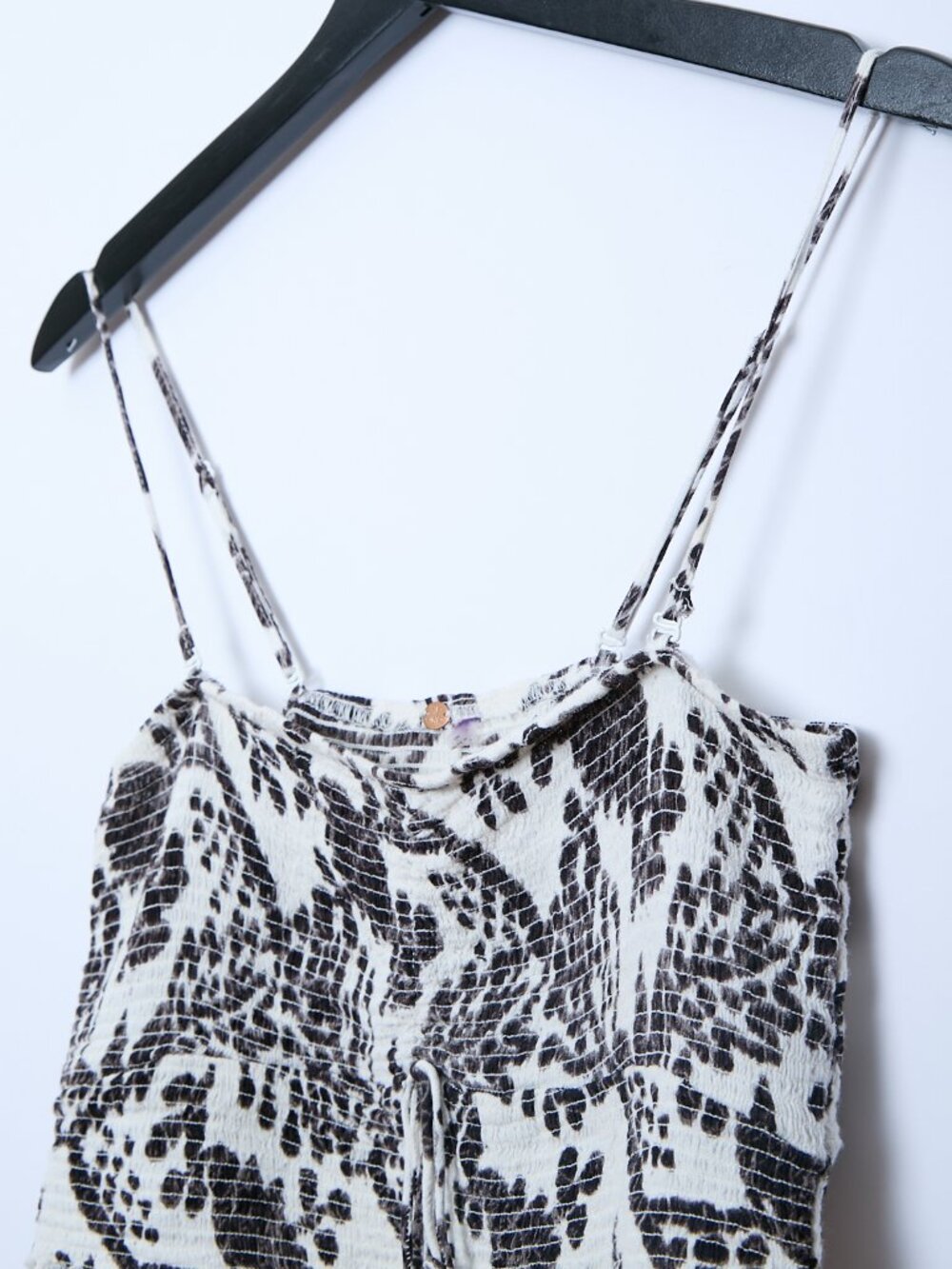 Free People FP One Maia Smocked Convertible Bandeau Crop Top cottage euro summer - Picture 5 of 11